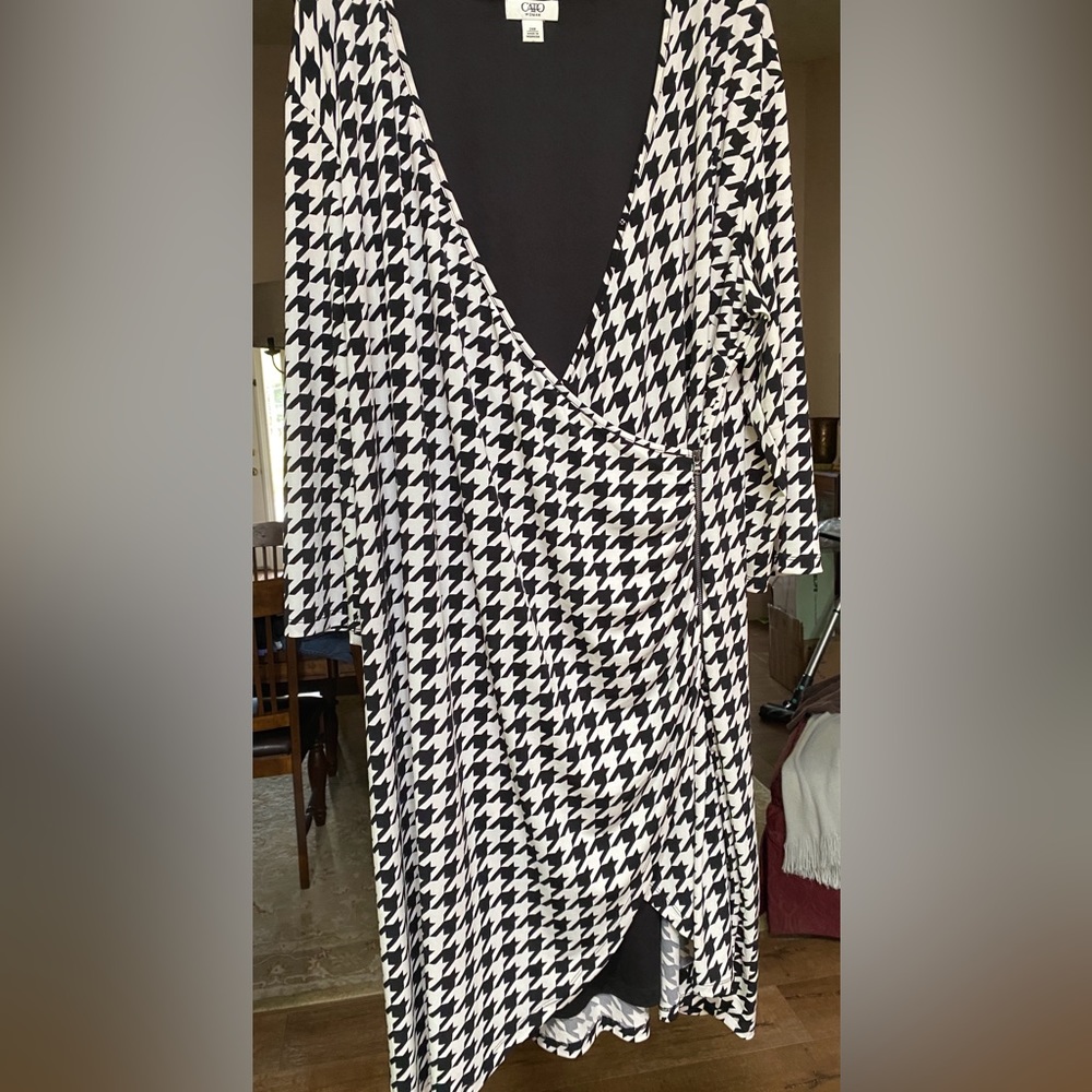 Cato surplice faux-wrap style dress